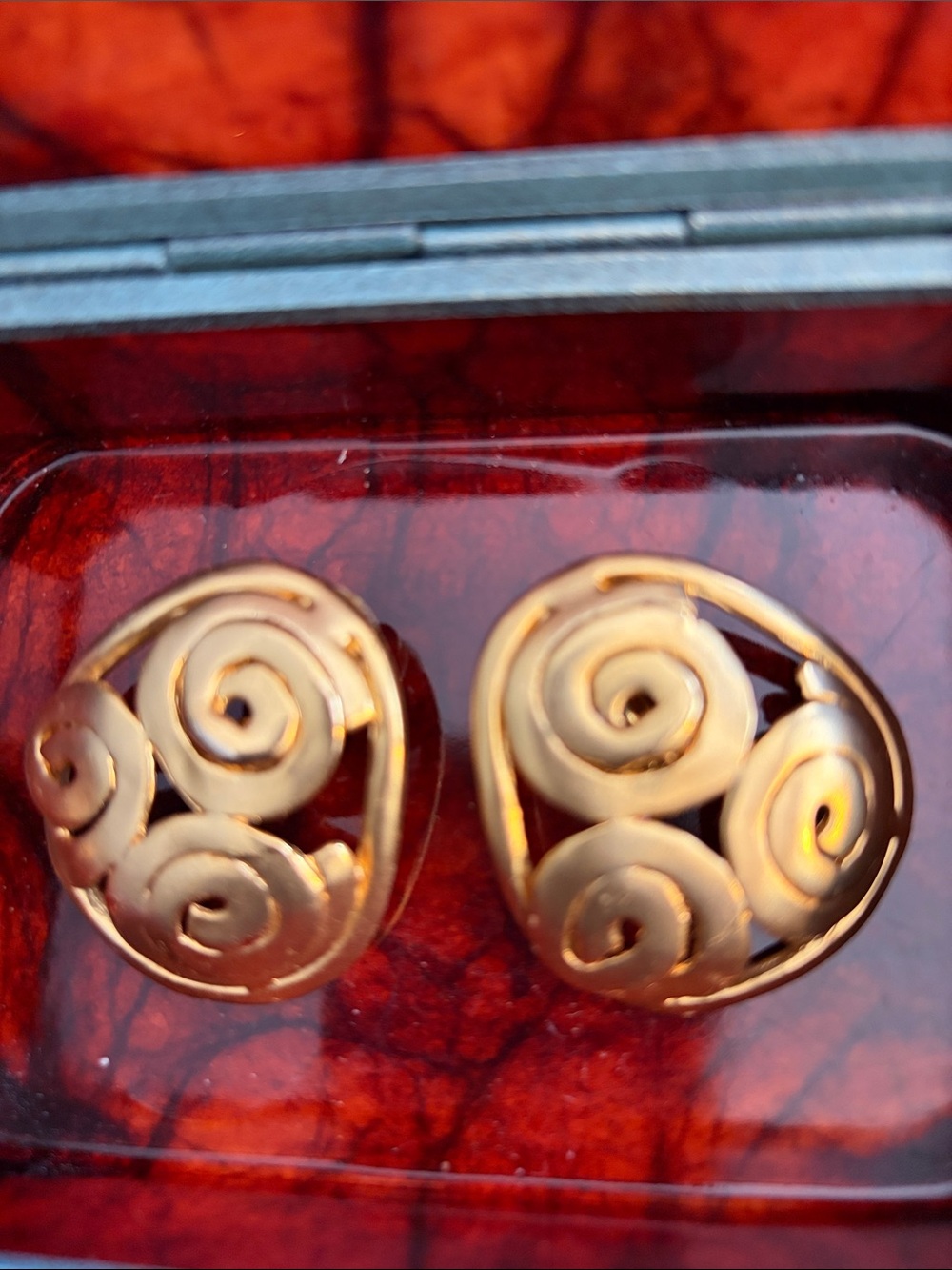 Gold Spiral Swirl Clip-On Earrings - Elegant Women Jewelry